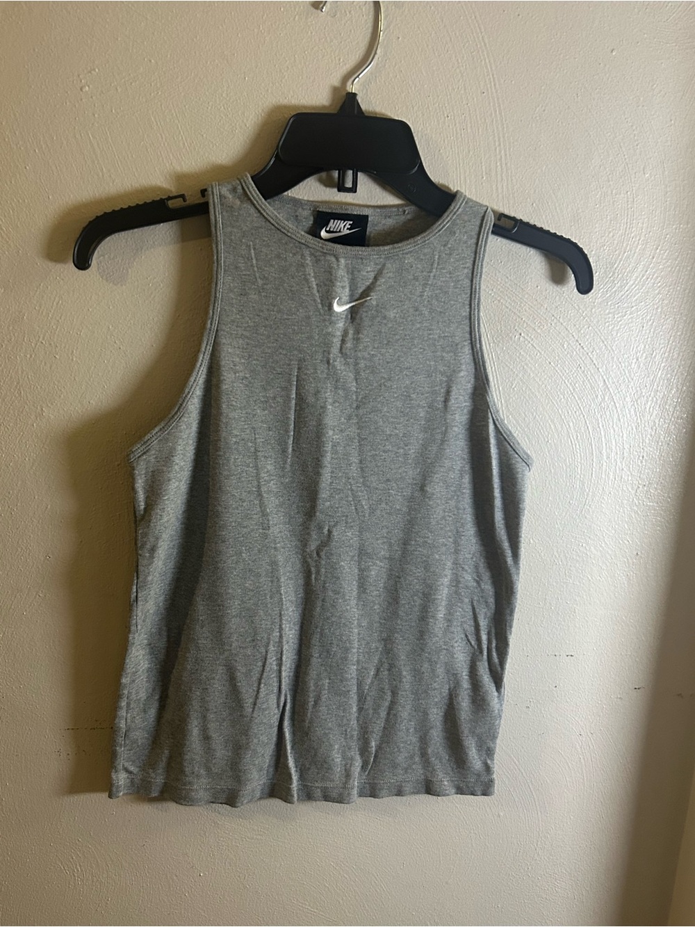 Nike Gray Sleeveless Tank Top with Swoosh